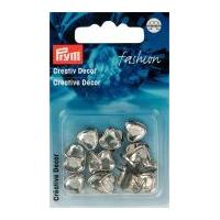 Prym Press On Heart Metal Studs Silver