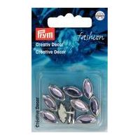 prym press on oval metal studs purple