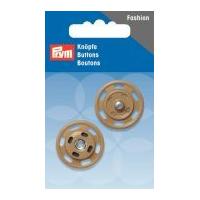 prym coloured sew on metal snap fasteners beige