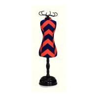 Prym Pin Cushion Geometric Dressform Navy Blue & Red