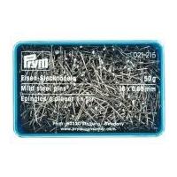 prym 065 x 16mm straight mild steel pins 16mm silver