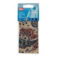 Prym Iron On Paisley Repair Sheet 12cm x 45cm Beige & Multicoloured