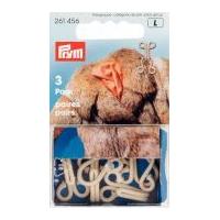 prym fur coat hook eye fasteners beige