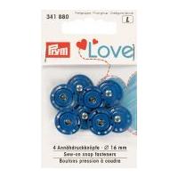 Prym Love Sew On Snap Fasteners Royal Blue