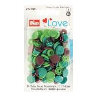 Prym Love Colour Press Fasteners Green & Brown