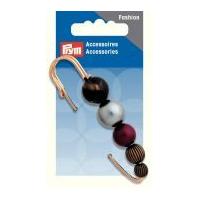 Prym Pearls Decor Pin Black, Silver & Red