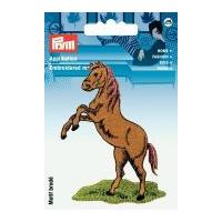 Prym Iron On Embroidered Motif Applique Jumping Horse