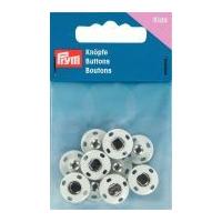 prym sew on metal snap fasteners white