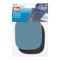 Prym Iron-On Cotton Denim Small Elbow & Knee Patches Light/Dark Blue