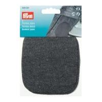 Prym Iron-On Cotton Denim Elbow & Knee Patches Black/Grey