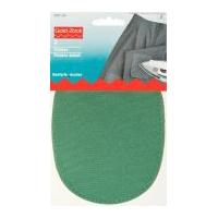 prym iron on cotton elbow knee patches green