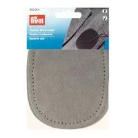 prym sew on suede real leather elbow knee patches grey