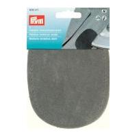 prym sew on imitation suede elbow knee patches grey