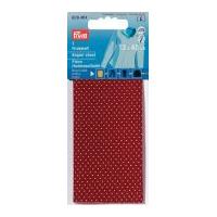 prym iron on dots repair sheet 12cm x 45cm red white