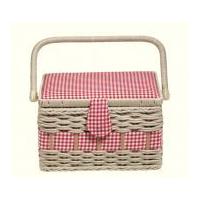 Prym Sewing Basket Box Country Medium Red 25cm x 17cm x 16cm