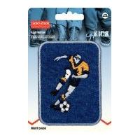 Prym Iron On Embroidered Motif Applique Football Player Patch