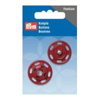 prym coloured sew on metal snap fasteners dark red