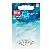 prym iron on decorative round diamantes silver