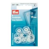 prym plastic sew on snap fasteners transparent