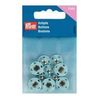 prym sew on metal snap fasteners light blue