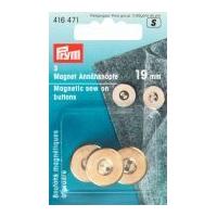 Prym Magnetic Sew On Buttons Gold