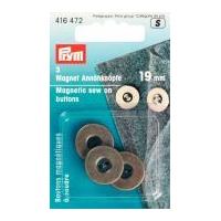 Prym Magnetic Sew On Buttons Antique Bronze