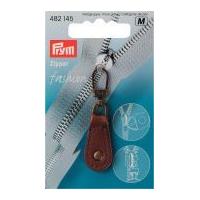 Prym Replacement Zip Fastener Puller Leather Brown