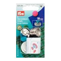 Prym Cover Buttons With Tool Silver