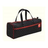 prym polka dot knitting bag black white red