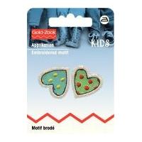 Prym Iron On Embroidered Motif Applique Multicoloured Hearts