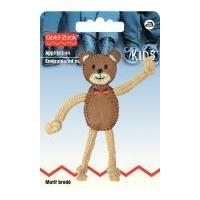 Prym Iron On Embroidered Motif Applique Teddy With Movable Arms & Legs