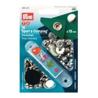 prym sport camping press fasteners silver