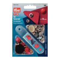 prym anorak press fasteners red