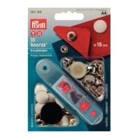 Prym Anorak Press Fasteners White