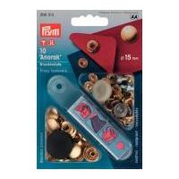 Prym Anorak Press Fasteners Gold