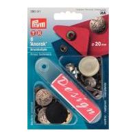 Prym Anorak Design Press Fasteners Silver