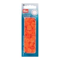 Prym Plastic Round Coloured Press Fasteners Orange