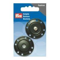 prym coloured sew on metal snap fasteners dark green