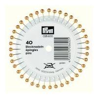 Prym Pearl Head Pins 38mm Gold