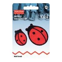Prym Iron On Embroidered Motif Applique Small & Large Ladybird
