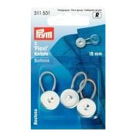 Prym Extender Flexi Buttons with Loop Silver