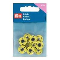 prym sew on metal snap fasteners yellow