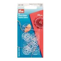 prym creative plastic buttons transparent