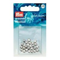 Prym Iron On Decorative Round Diamantes Silver