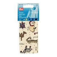 prym iron on animals repair sheet 12cm x 45cm beige multicoloured