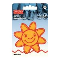 Prym Iron On Embroidered Motif Applique Smiley Sun