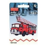 Prym Iron On Embroidered Motif Applique Red Fire engine