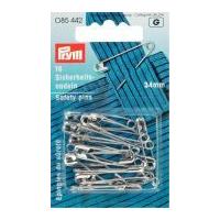 prym hardened metal safety pins silver