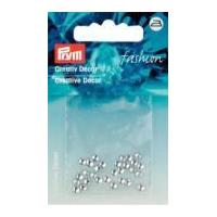 Prym Iron On Decorative Round Fashion Studs Silver