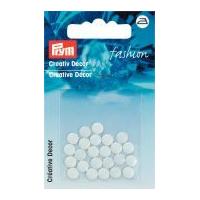 prym iron on decorative round fashion studs white